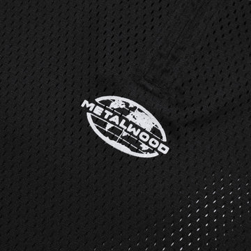 Metalwood Quarter Zip Jersey Polo Shirt - Black