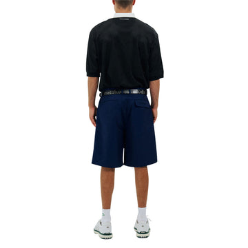Metalwood Quarter Zip Jersey Polo Shirt - Black