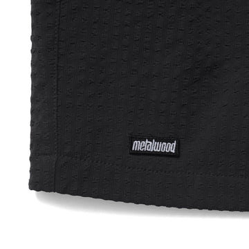 Metalwood Seersucker Spa Shorts - Black