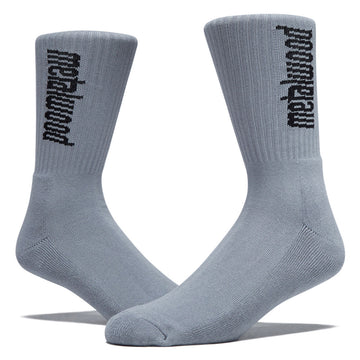 Metalwood Logo Crew Socks - Dusty Blue
