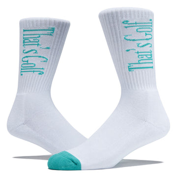 Metalwood That's Golf Crew Socks - White