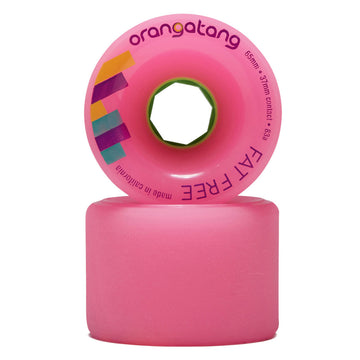 Orangatang Fat Free 83a Longboard Wheels - Pink - 65mm