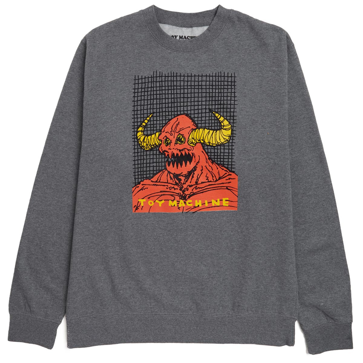 Toy Machine Welcome To Hell Monster Crew Sweatshirt - Heather Grey image 1