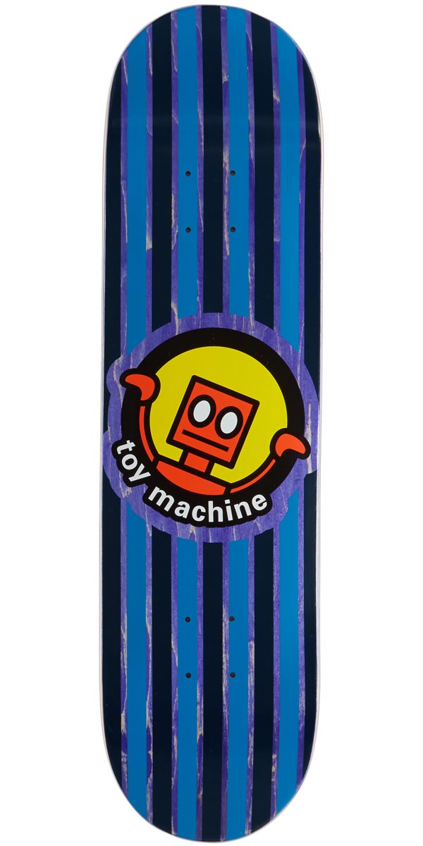 Toy Machine Robot Stripes Skateboard Deck - Blue - 8.00