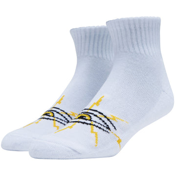 Toy Machine Sect Bolt Short Socks - White