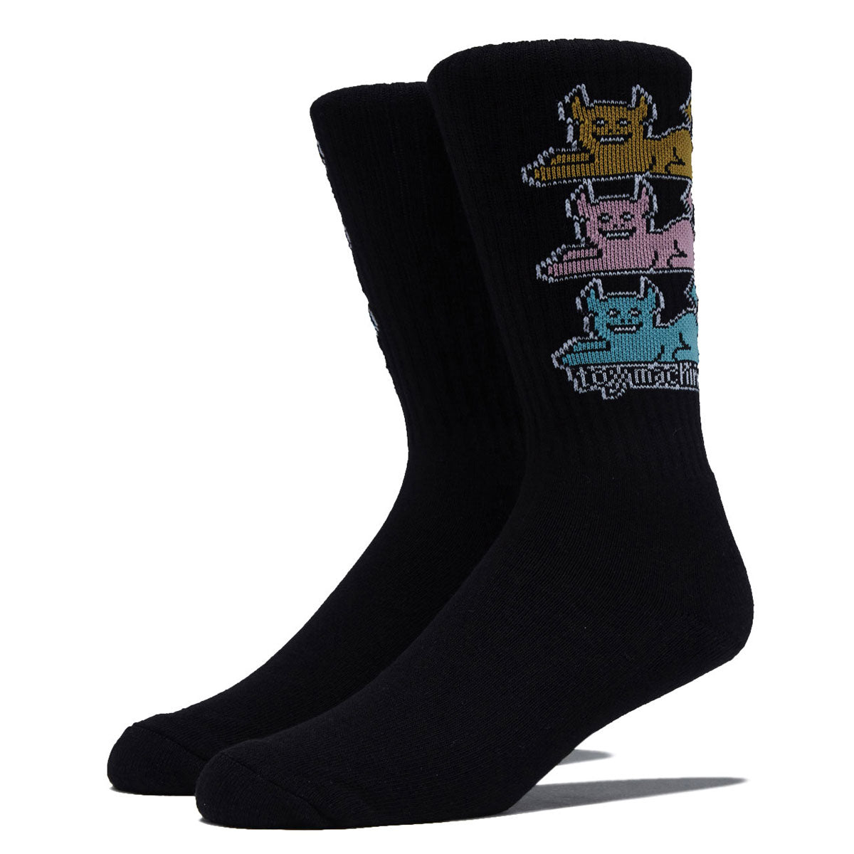Toy Machine Triple Cat Socks - Black image 1