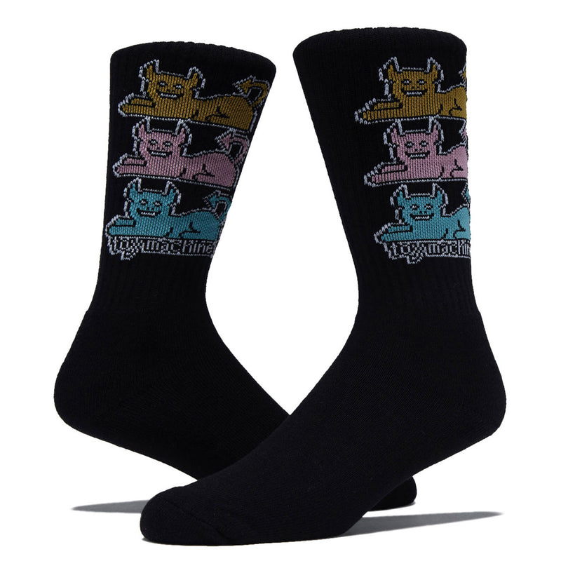 Toy Machine Triple Cat Socks - Black