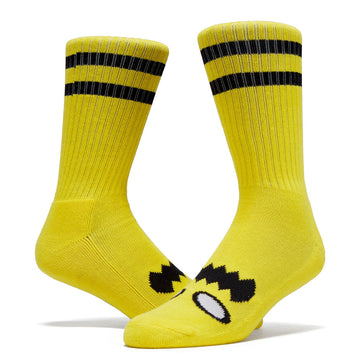 Toy Machine Monster Face Socks - Yellow