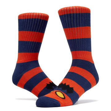 Toy Machine Monster Mig Stripe Socks - Dark Orange