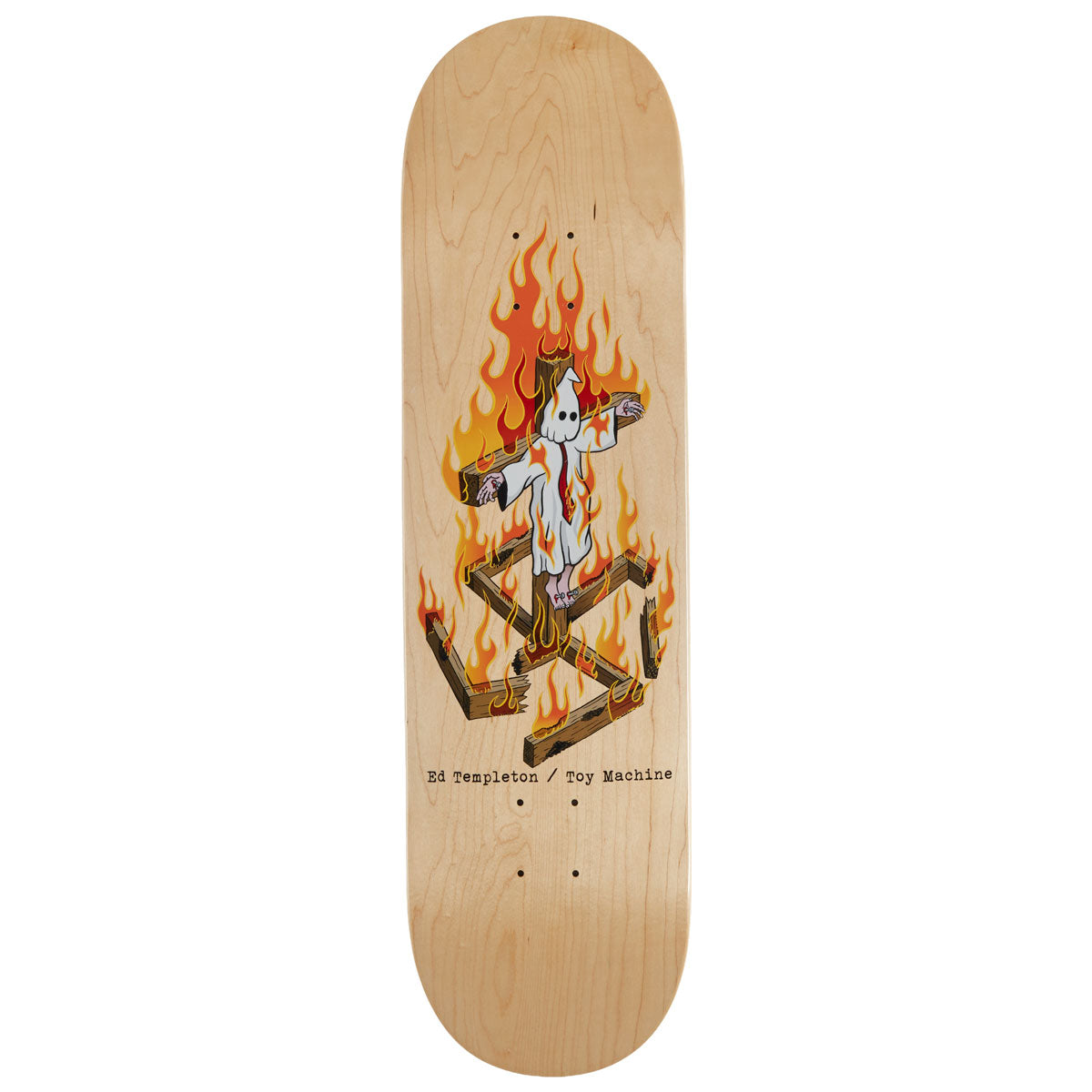 Toy Machine Templeton Charred Cross Skateboard Deck - 8.50