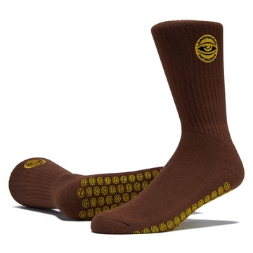 Toy Machine Always Watching Grip Socks - Brown