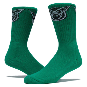 Pig Head Socks - Kelly