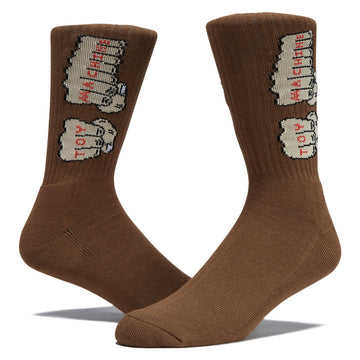 Toy Machine Fists Socks - Brown