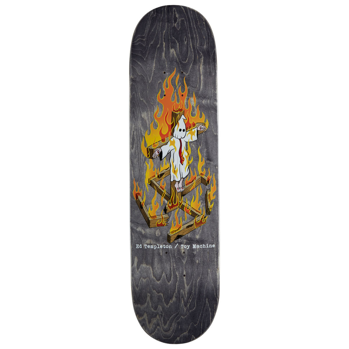 templetonスケートボード Toy Machine Templeton Charred Cross Skateboard Deck - 8.25