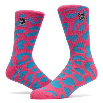 Pig Leopard Socks - Pink