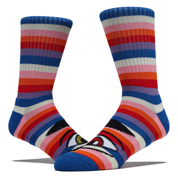 Toy Machine Sect Eye Rainbow Crew Socks - Blue