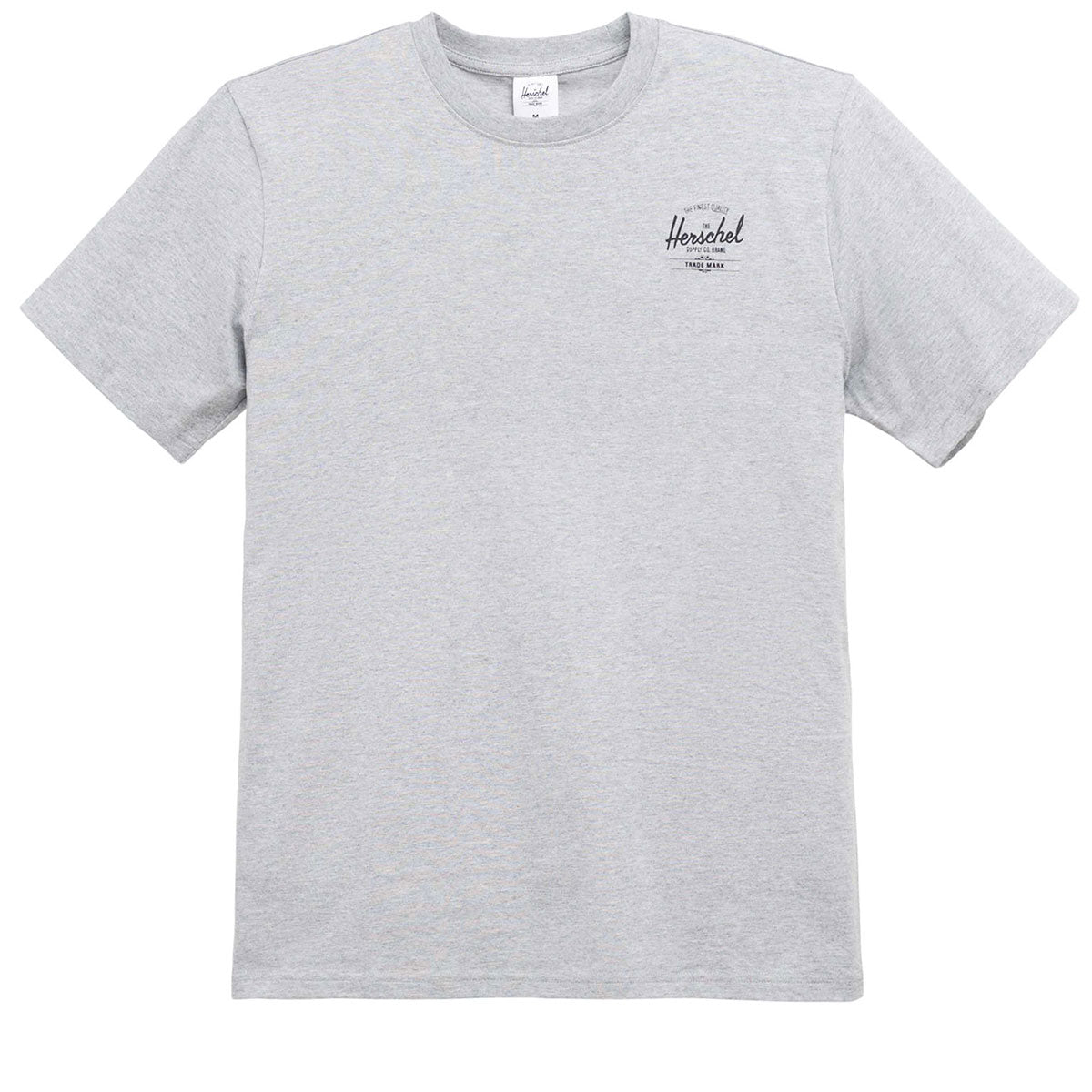 Herschel Supply Basic T-Shirt - Heather Light Grey/Black image 1