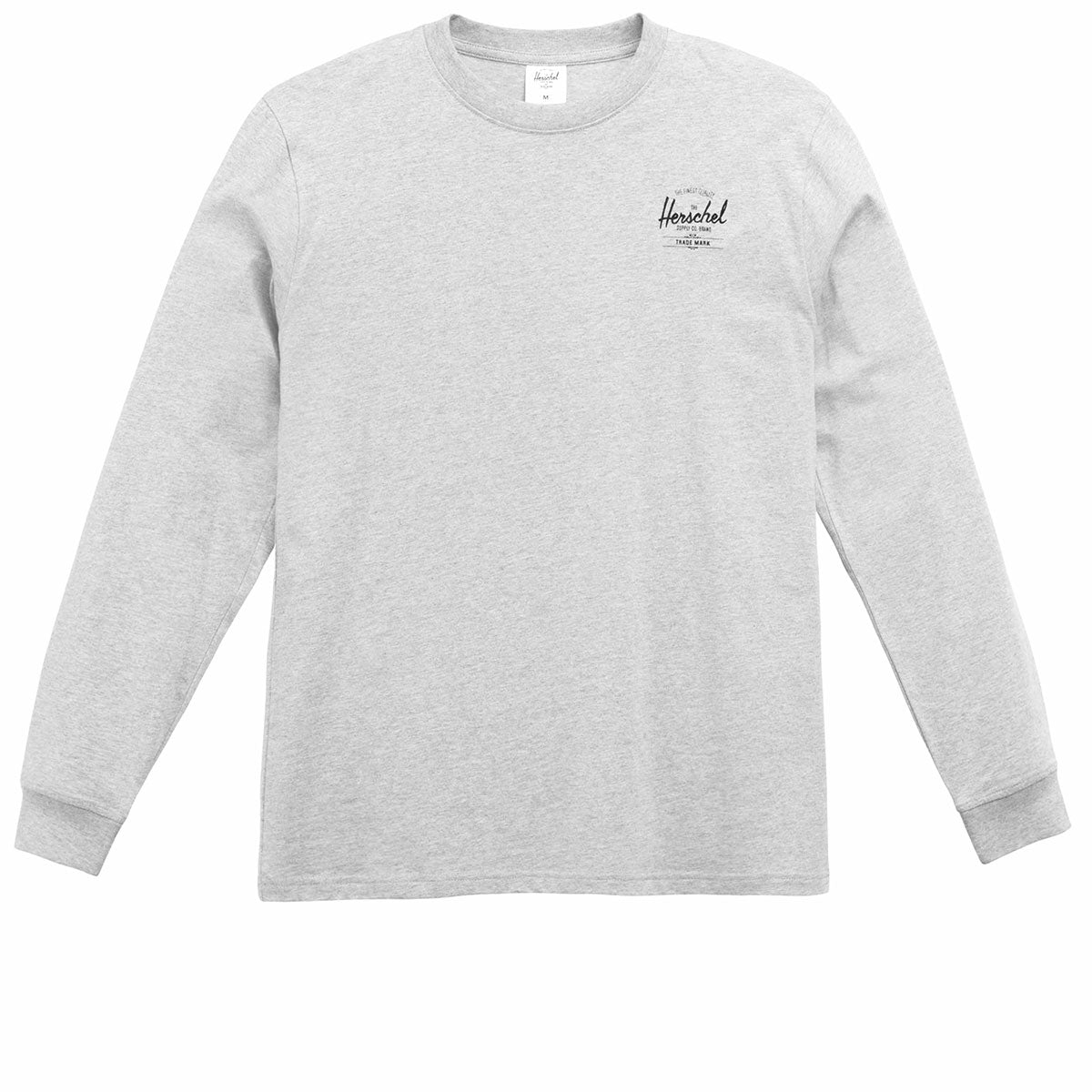 Herschel Supply Basic Long Sleeve T-Shirt - Heather Light Grey/Black image 1