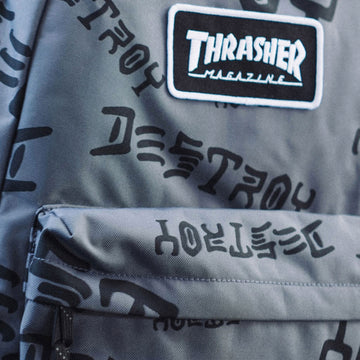 Herschel Supply x Thrasher Classic XL Nylon Backpack - Asphalt/Black Destroy