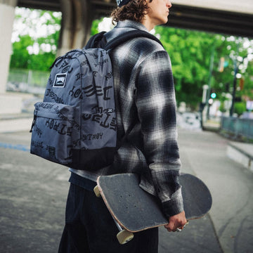 Herschel Supply x Thrasher Classic XL Nylon Backpack - Asphalt/Black Destroy
