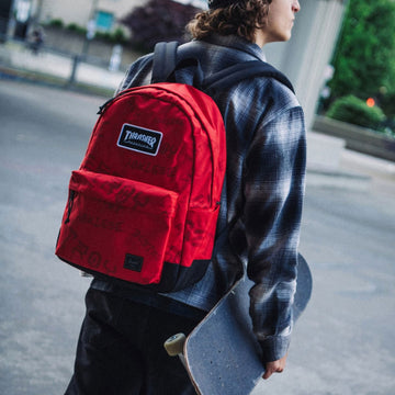 Herschel Supply x Thrasher Classic XL Nylon Backpack - Racing Red/Barbados Cherry Destroy