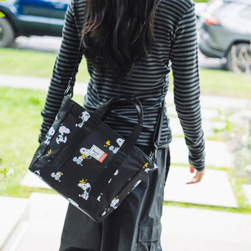 Herschel Supply x Peanuts Heritage Small Tote Bag - Snoopy And Woodstock Black