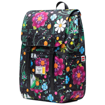Herschel Supply x LEGO Retreat Small Backpack - HSC LEGO Botanical Floral Black