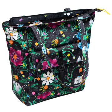 Herschel Supply x LEGO Retreat Tote - HSC LEGO Botanical Floral Black