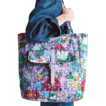 Herschel Supply x LEGO Retreat Tote - HSC LEGO Botanical Floral Lavender