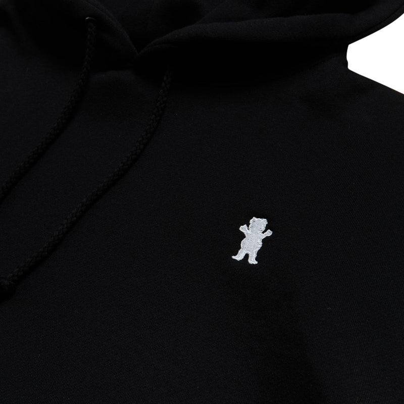 Grizzly OG Bear Embroidered Hoodie - Black/White