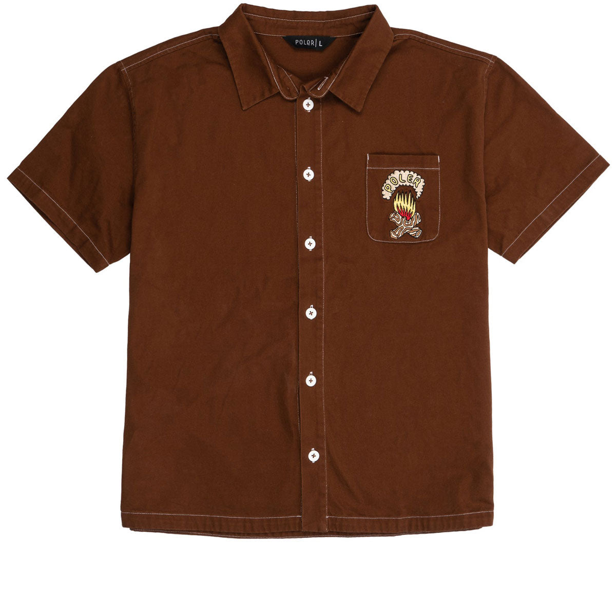 Poler Intern Button Up Shirt - Logger Brown image 1
