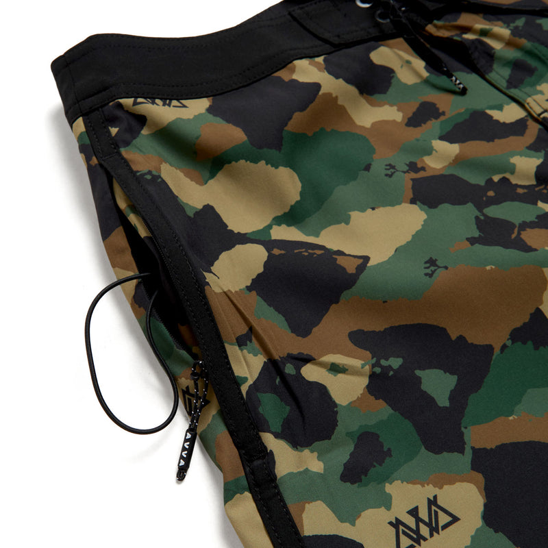 AVVA Ku Camo 19 Boardshorts - Olive
