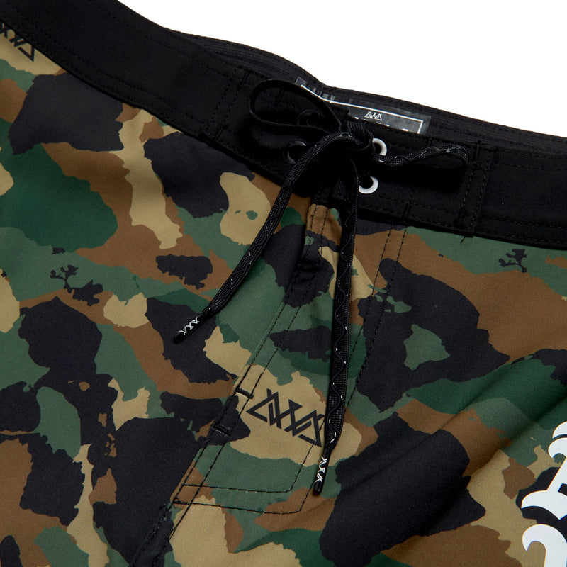 AVVA Ku Camo 19 Boardshorts - Olive