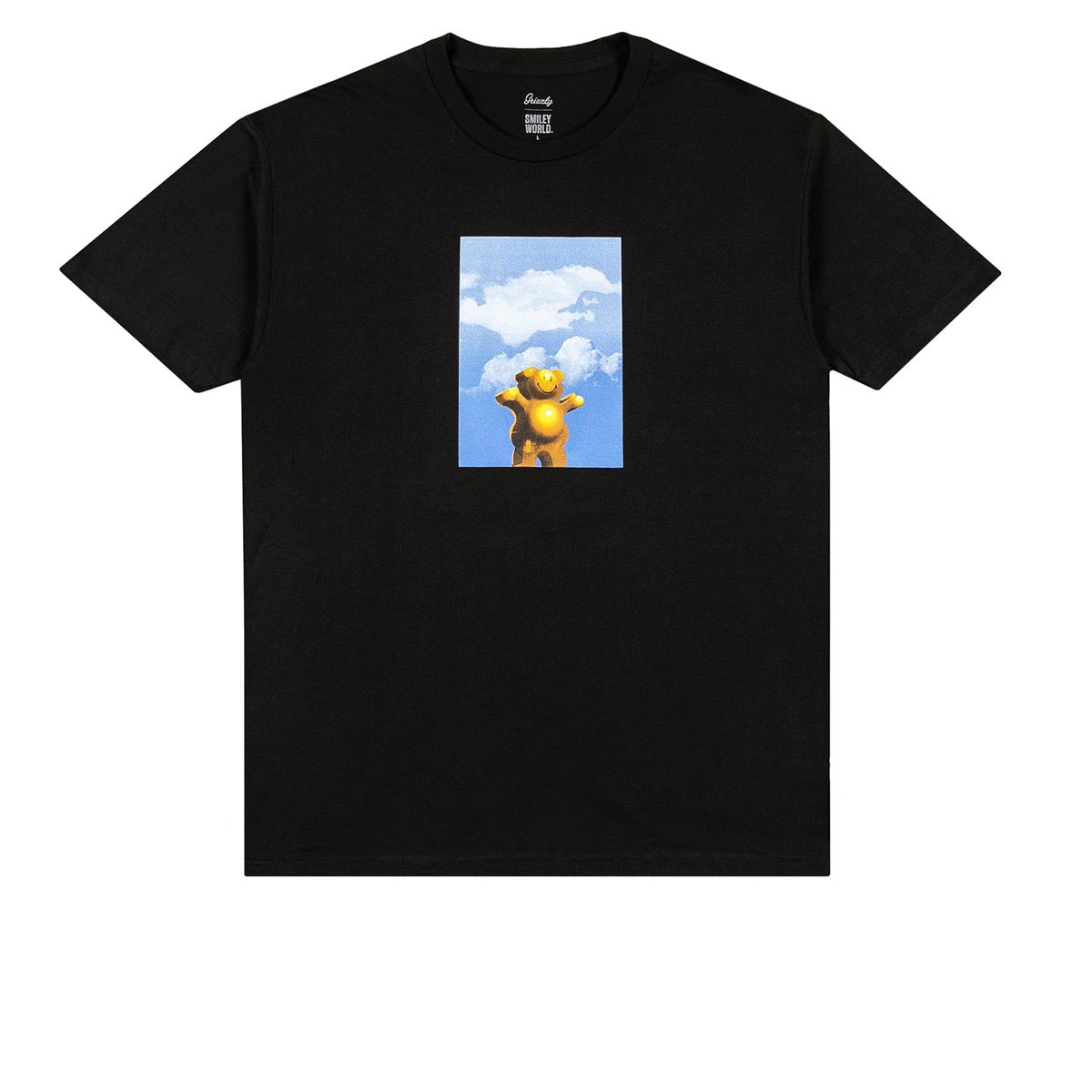 Grizzly x Smiley World Larger Than Life T-Shirt - Black image 1