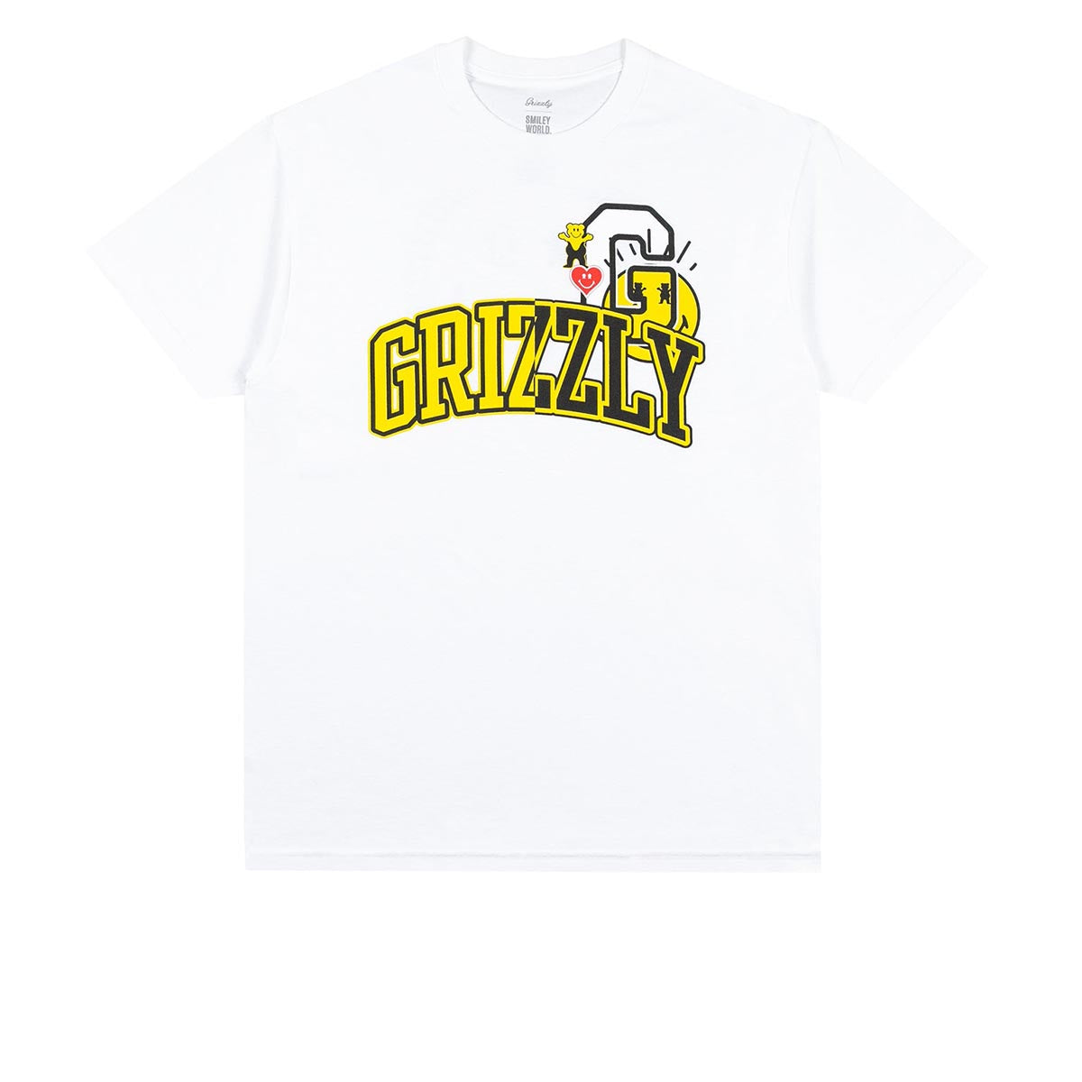 Grizzly x Smiley World School Of Happiness T-Shirt - White image 1