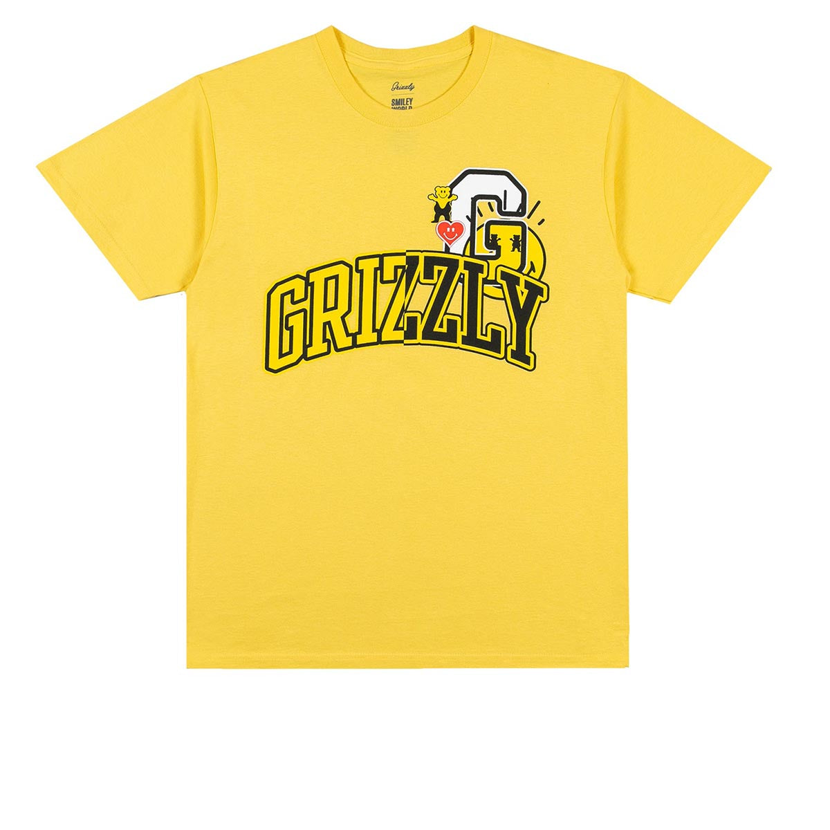 Grizzly x Smiley World School Of Happiness T-Shirt - Yellow image 1