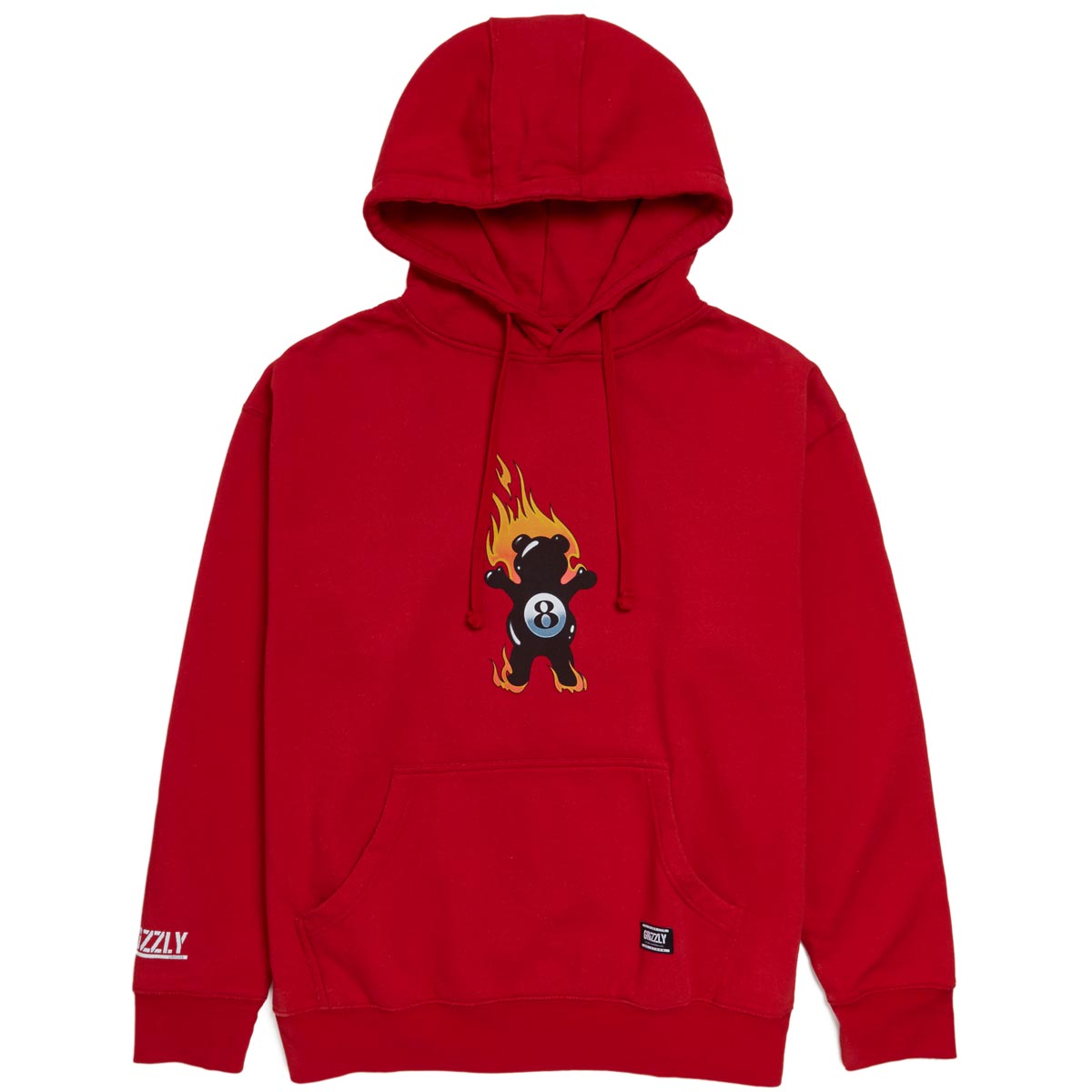 Grizzly Behind The 8Ball Hoodie - Red image 1