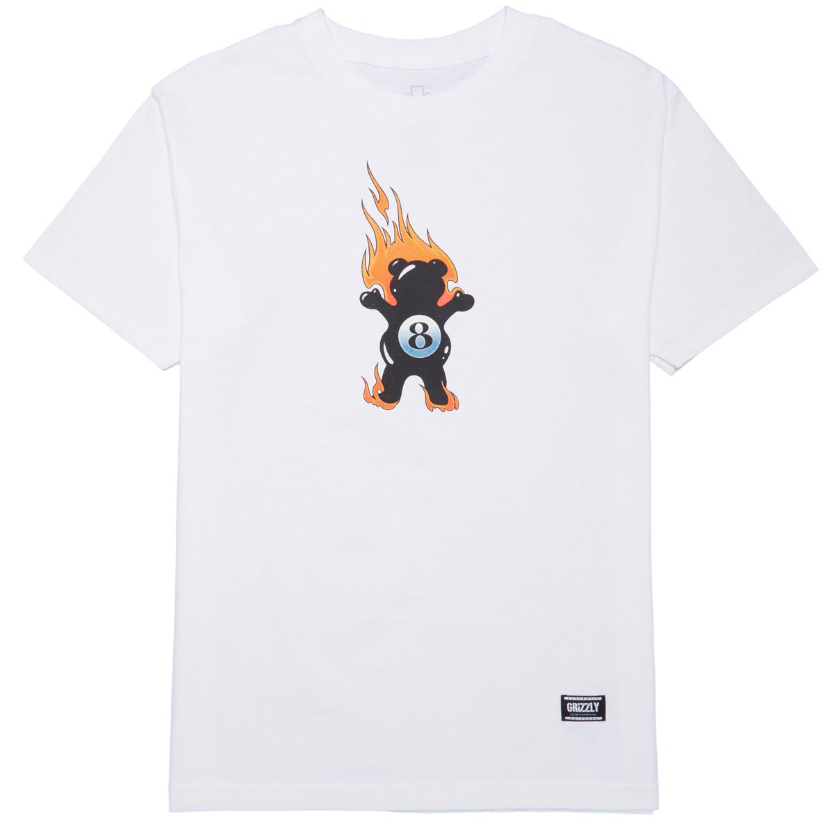 Grizzly Behind The 8Ball T-Shirt - White image 1