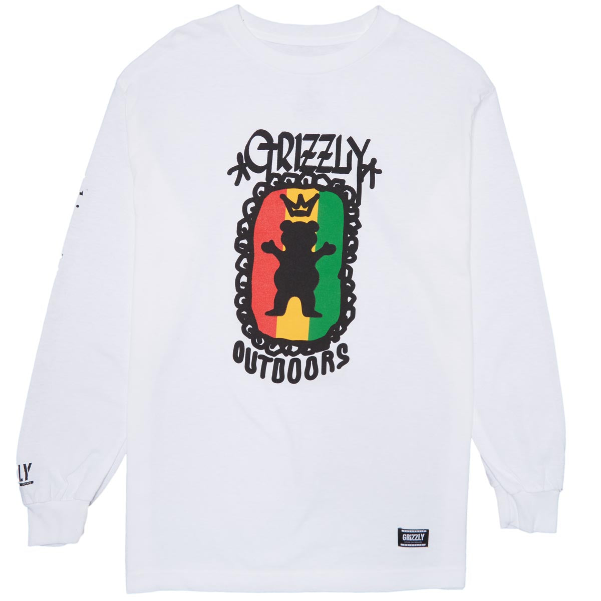 Grizzly Most High Long Sleeve T-Shirt - White image 1