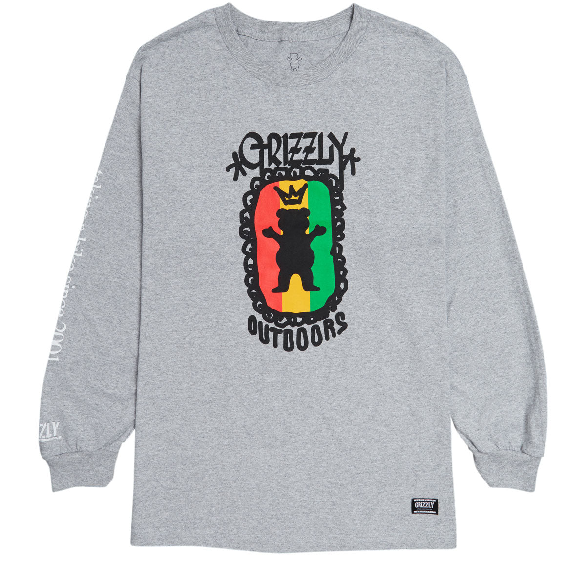Grizzly Most High Long Sleeve T-Shirt - Heather Grey image 1