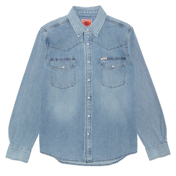 Sendero The Wyatt Pearl Snap Long Sleeve Shirt - Vintage Denim