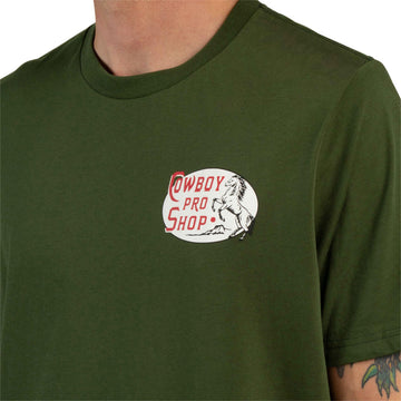 Sendero Cowboy Pro Shop T-Shirt - Army Green