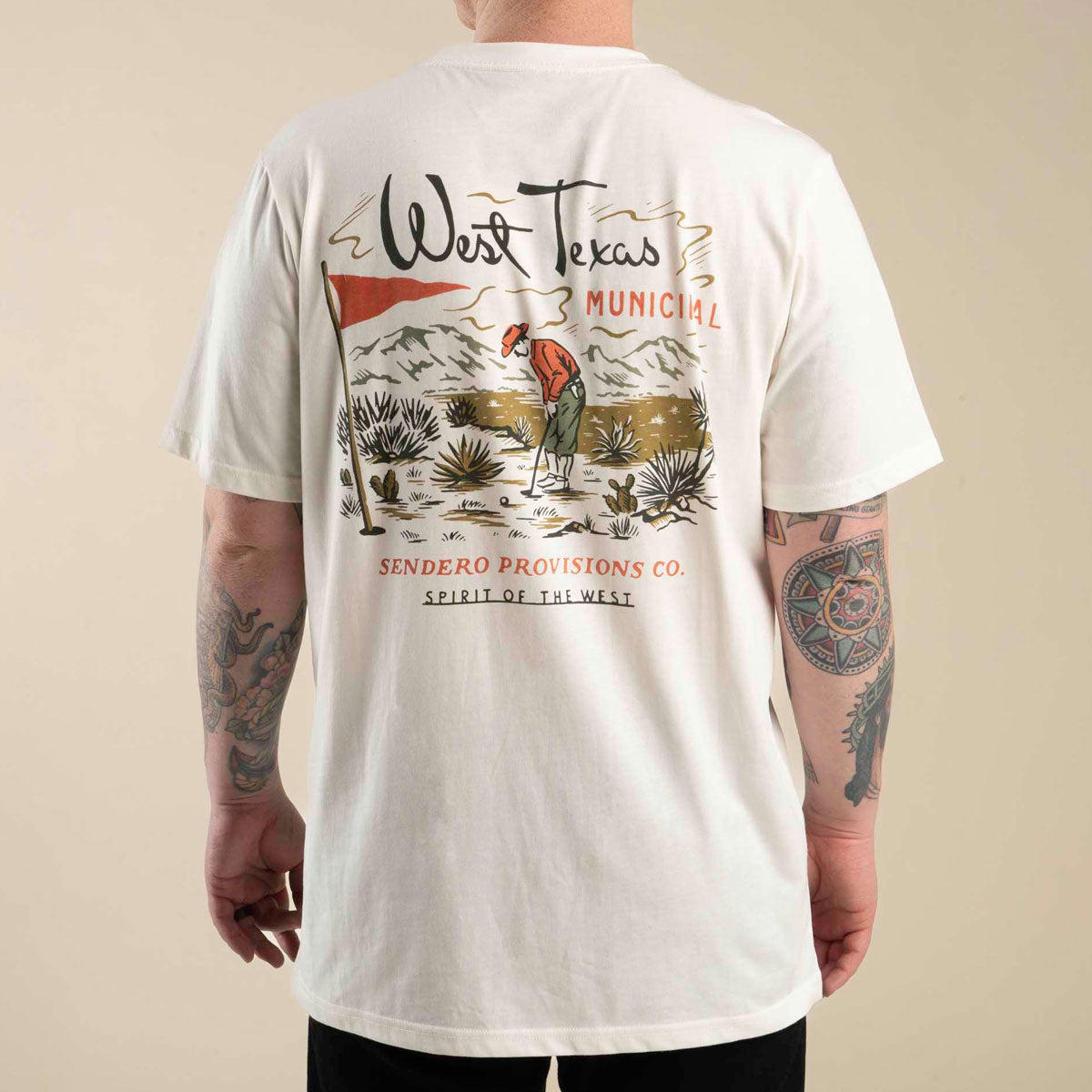 Sendero West Texas Municipal T-Shirt - Vintage White image 4