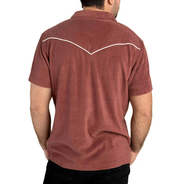 Sendero Cantina Terry Polo Shirt - Mahogony