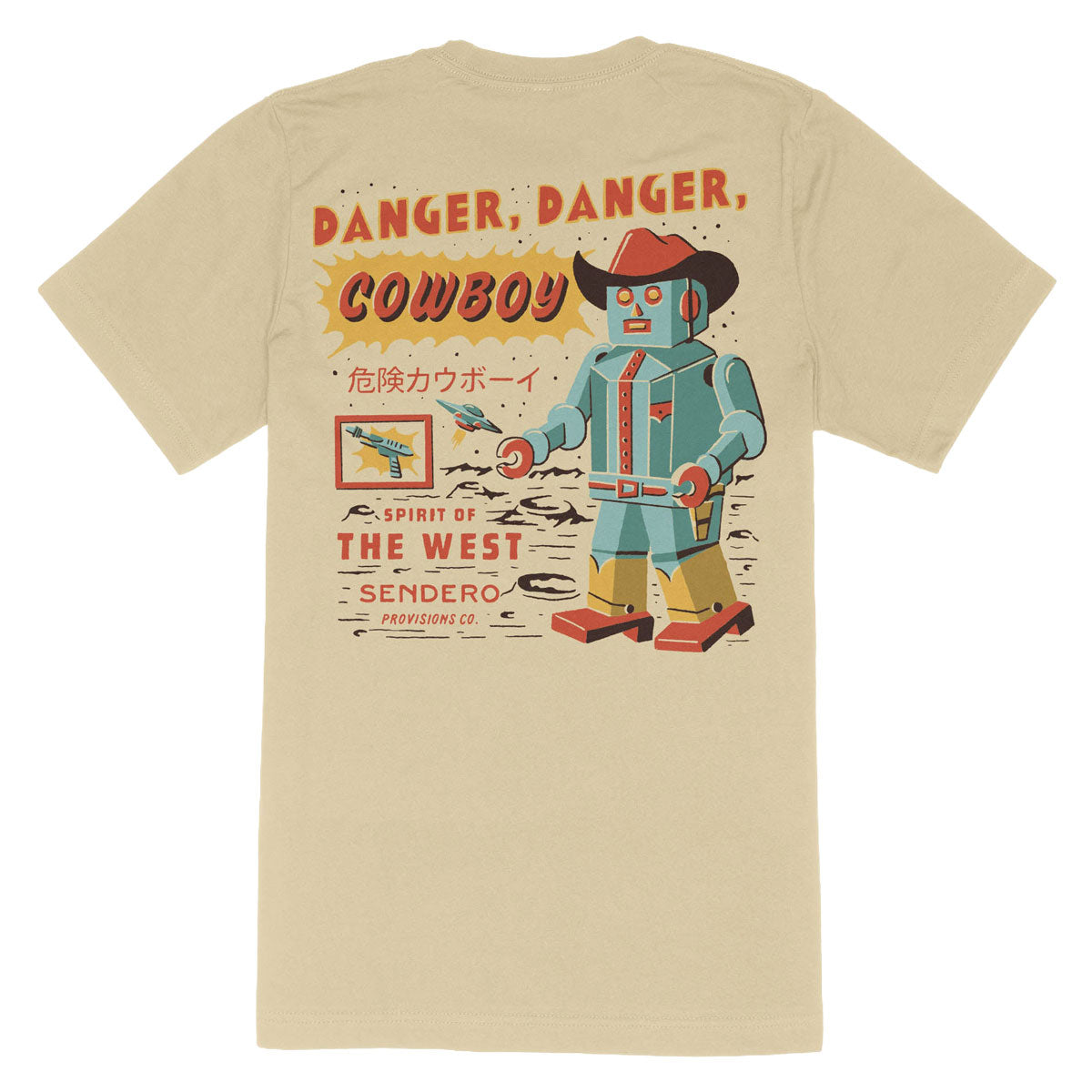 Sendero Danger Cowboy T-Shirt - Cream image 1