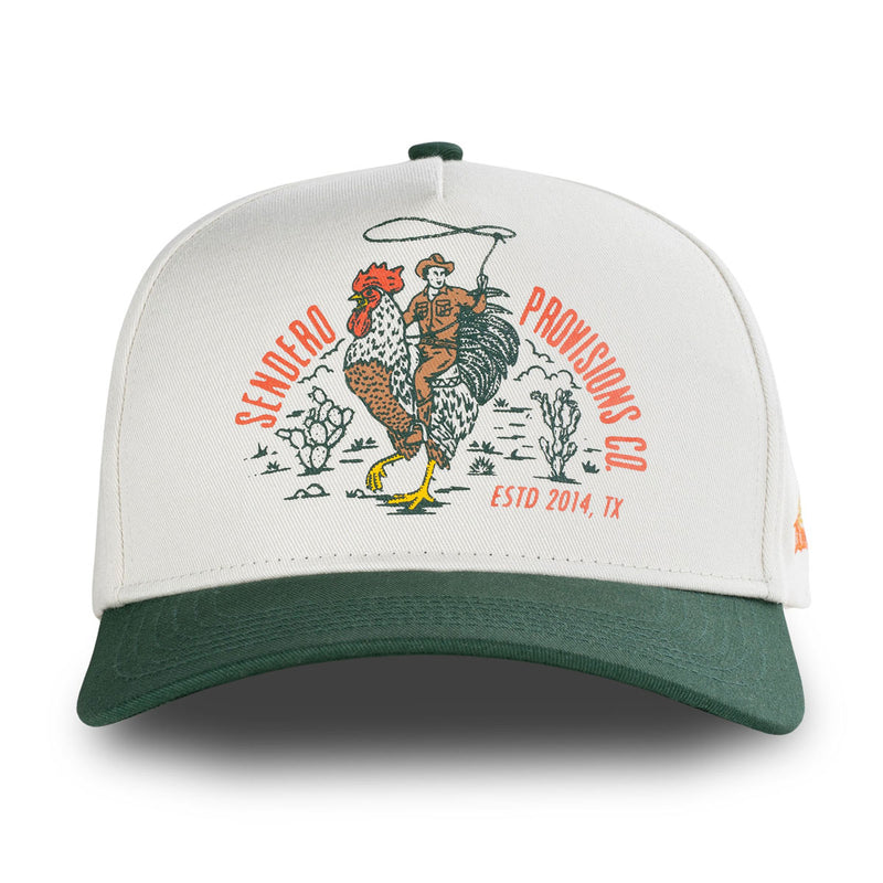 Sendero Official Western Hat - Cream/Green