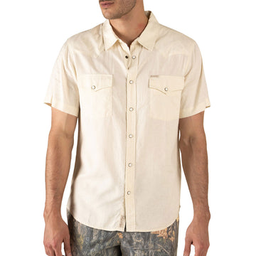 Sendero The Wyatt Pearl Snap Solid Shirt - Antique White