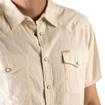 Sendero The Wyatt Pearl Snap Solid Shirt - Antique White