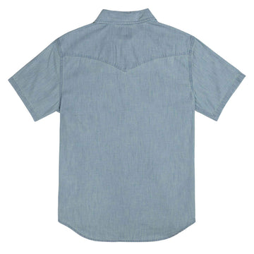 Sendero The Wyatt Pearl Snap Denim Shirt - Washed Indigo Chambray