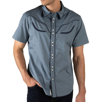 Sendero The Prescott Western Shirt - Faded Navy